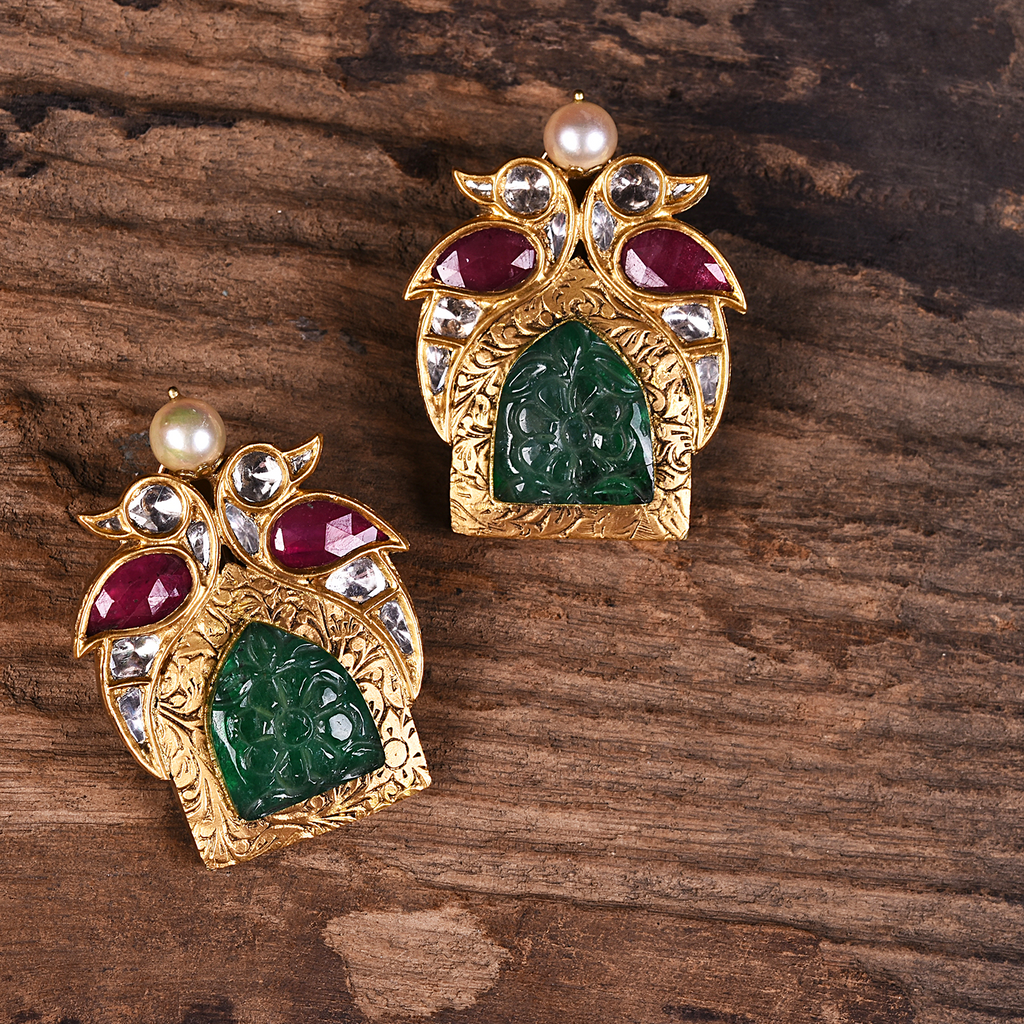 Ruby deals emerald earrings