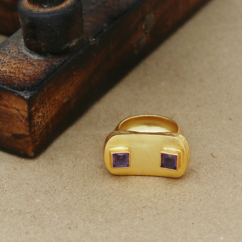 The See-Saw Amethyst Ring
