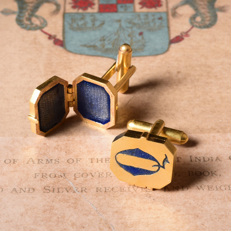 GOLD PLATED INITIAL CUFFLINKS