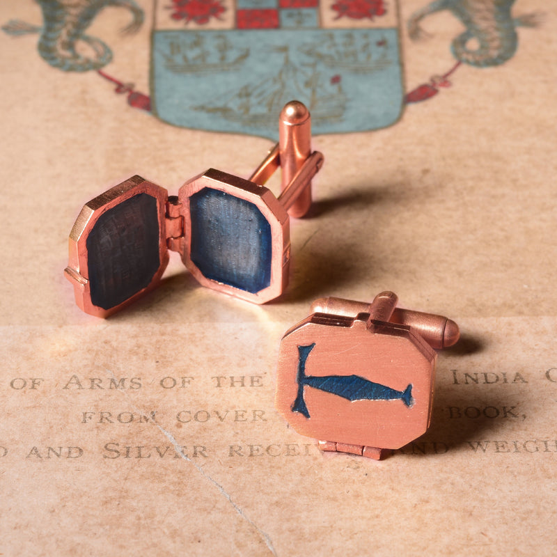 ROSE GOLD PLATED INITIAL CUFFLINKS