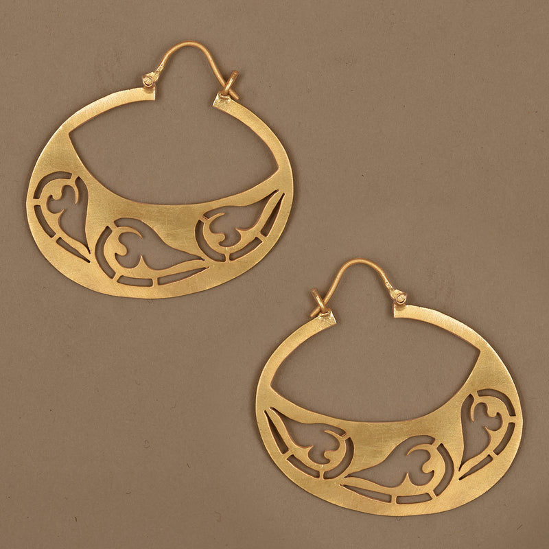 Stencil hoops earrings