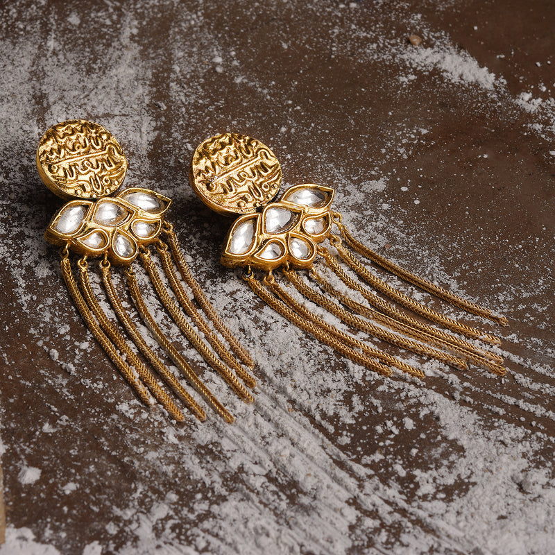 Buy Gold Earrings for Women by VEMBLEY Online | Ajio.com