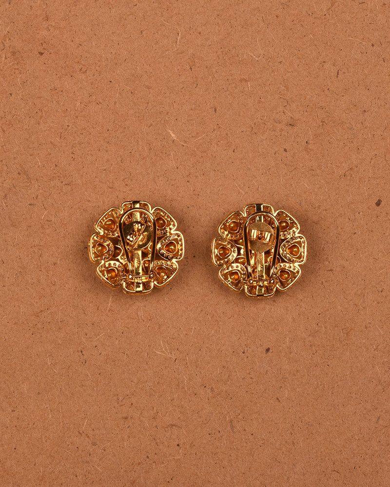 14KT GOLD COSMOPOLITIAN STUDS IN DIAMONDS AND POLKI FOR AN EVETNFUL EVENING
