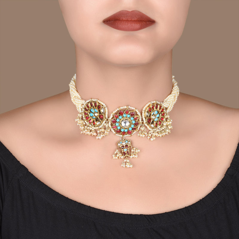 The Regal Magar Choker Necklace - Sterling Silver