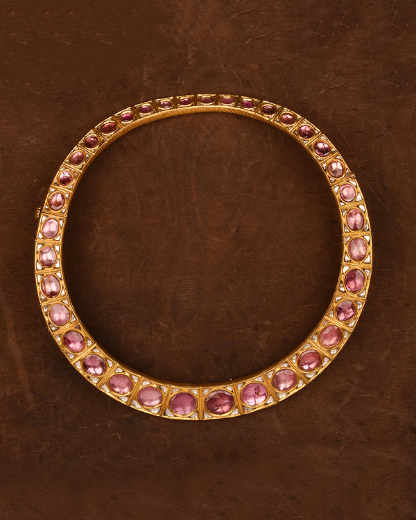 PINK TOURMALINE HASLI IN GOLD WITH STERLING SILVER