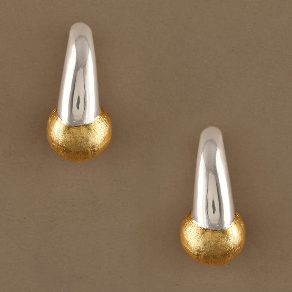 Dual plated beed earrings