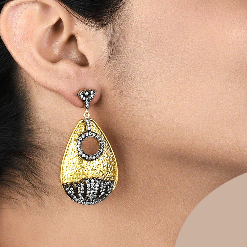 Lotus Teardrop earrings