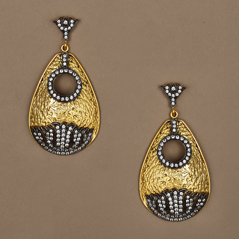 Lotus Teardrop earrings