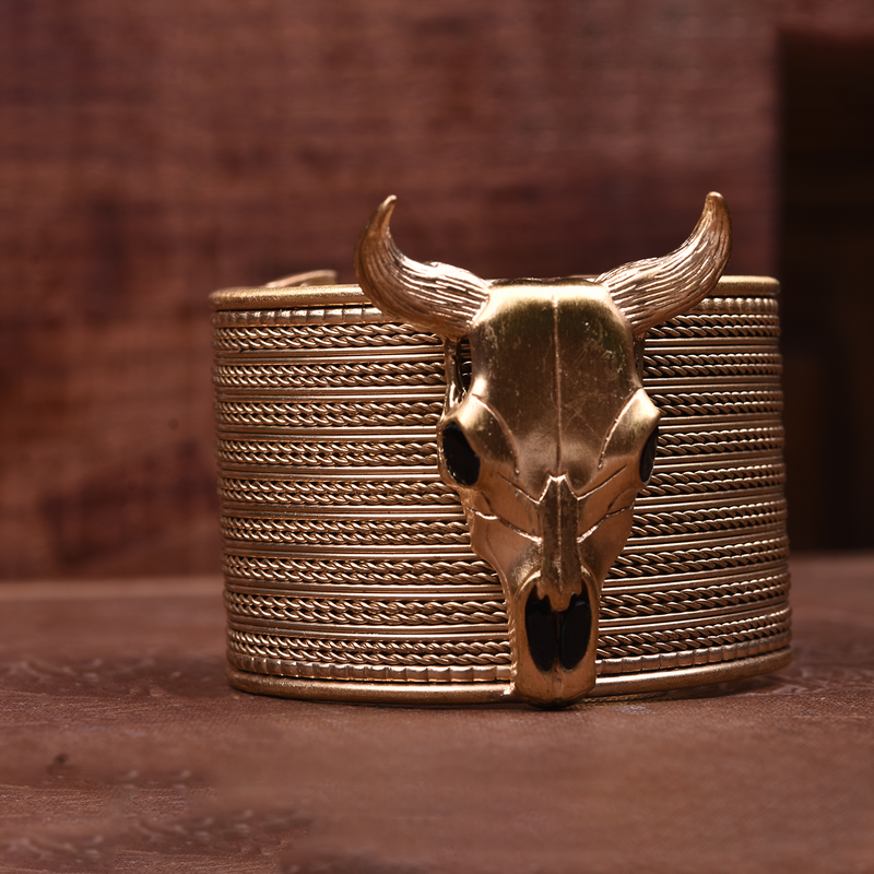 THE ULTIMATE BULL SKULL PROTECTION CHARM CUFF