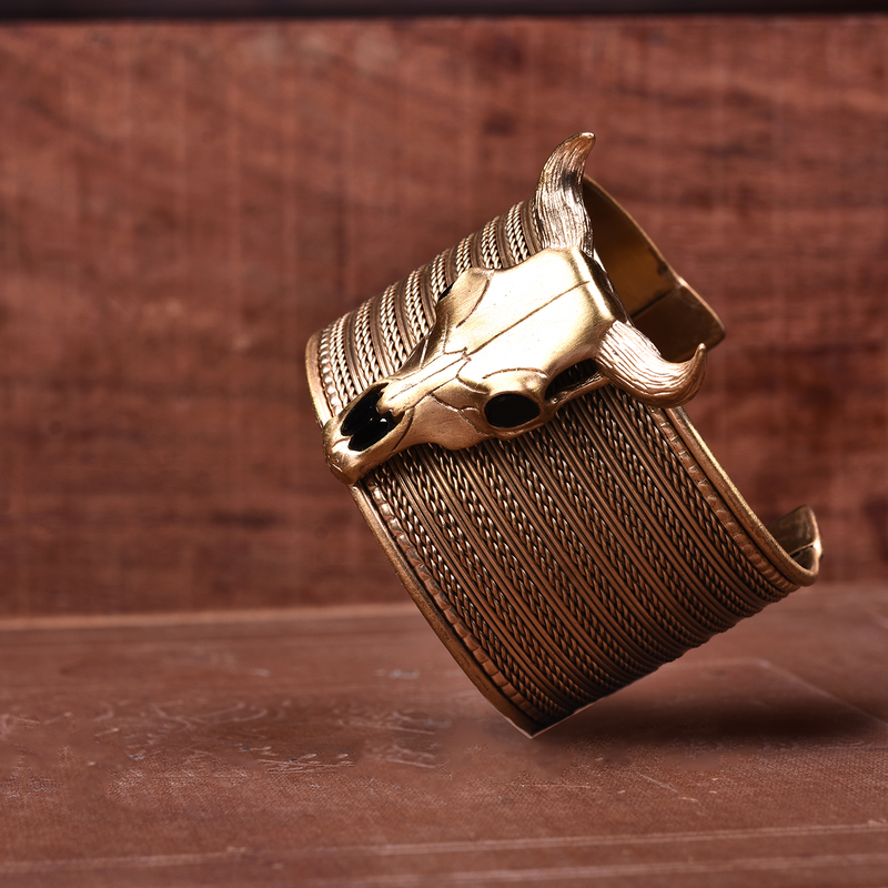 THE ULTIMATE BULL SKULL PROTECTION CHARM CUFF