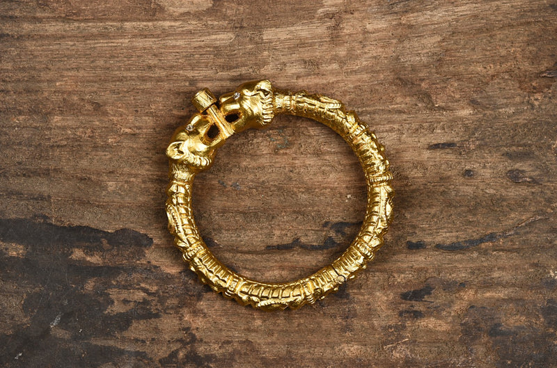 Lion Face Work High Gold Pleted Men's Fashion Bracelet BR-126 – Rudraksh  Art Jewellery