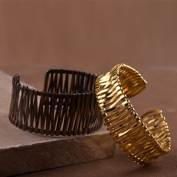 The Artisans Hammered Gold Wrap Cuff
