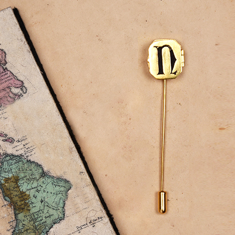 GOLD PLATED INITIAL LAPEL PIN